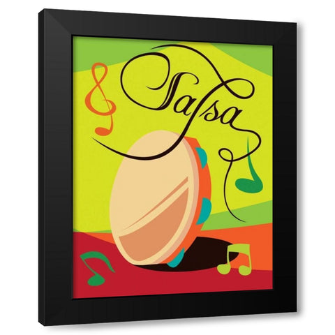 Salsa I Black Modern Wood Framed Art Print by Grey, Jace
