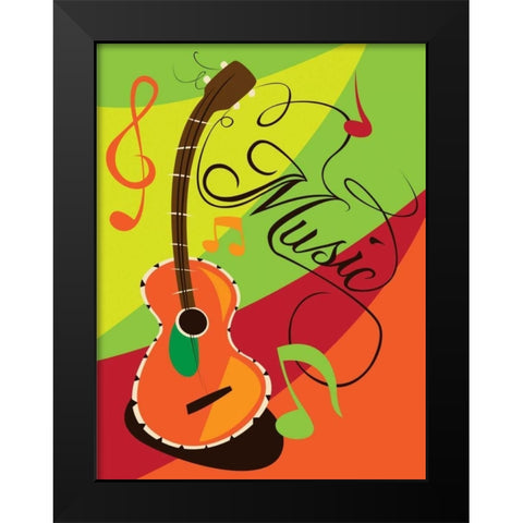 Music I Black Modern Wood Framed Art Print by Grey, Jace