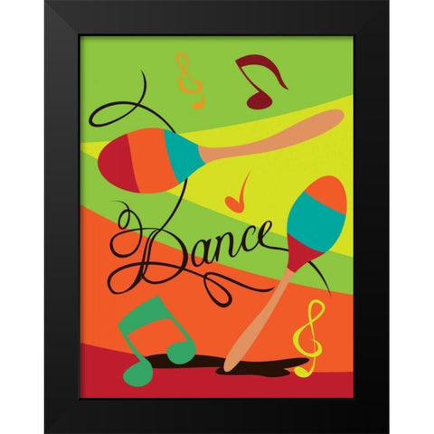 Dance I Black Modern Wood Framed Art Print by Grey, Jace