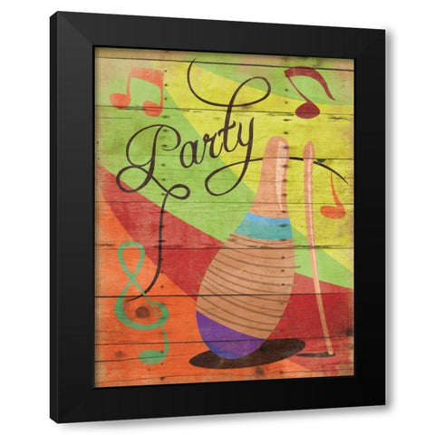Party II Black Modern Wood Framed Art Print by Grey, Jace