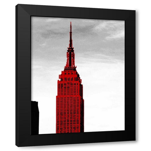 NY Black Modern Wood Framed Art Print by Grey, Jace