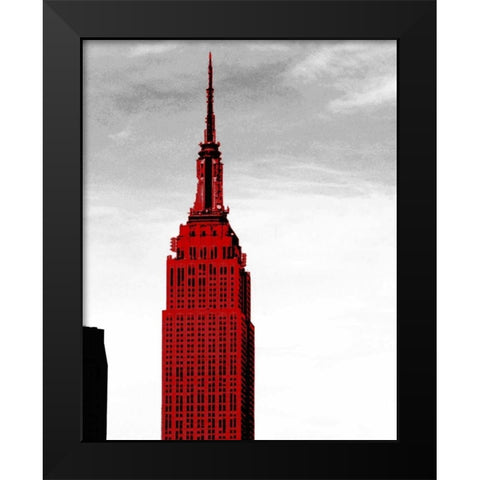 NY Black Modern Wood Framed Art Print by Grey, Jace