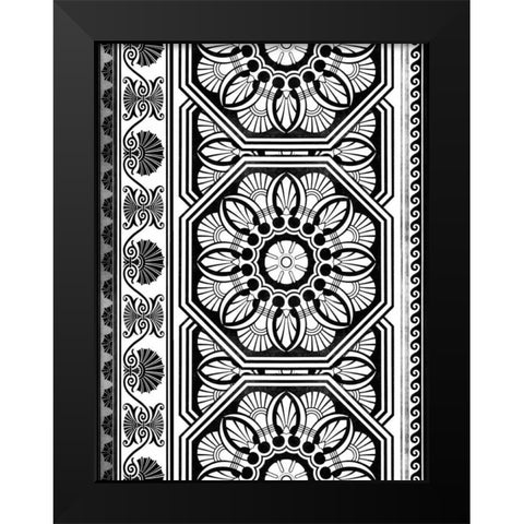 Patterns C Black Modern Wood Framed Art Print by Grey, Jace