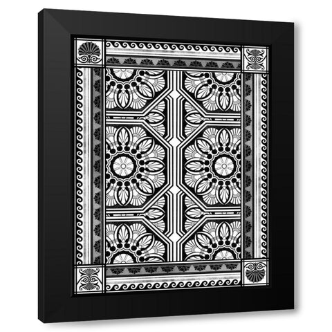 Patterns D Black Modern Wood Framed Art Print by Grey, Jace