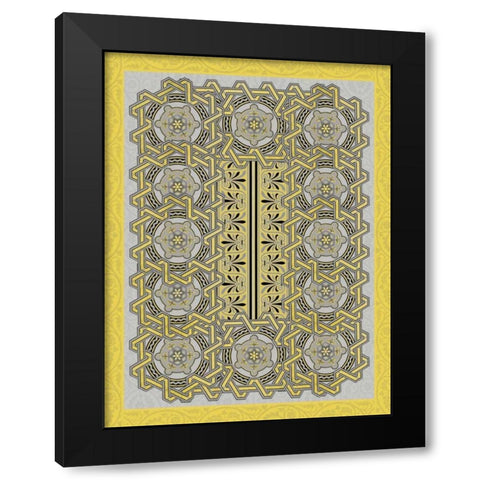 Patterns Q Black Modern Wood Framed Art Print by Grey, Jace