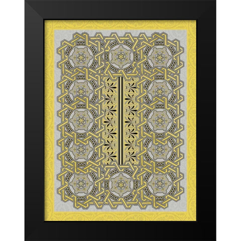 Patterns Q Black Modern Wood Framed Art Print by Grey, Jace