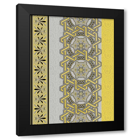 Patterns R Black Modern Wood Framed Art Print by Grey, Jace