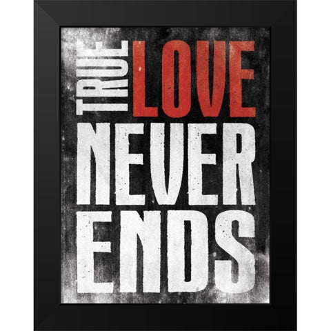 Never Ends Black Modern Wood Framed Art Print by Grey, Jace
