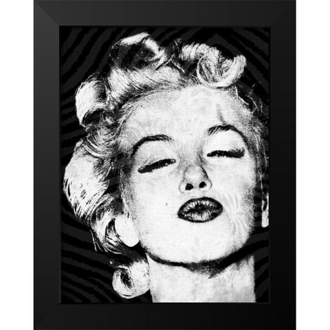 Monroe Text 2 Black Modern Wood Framed Art Print by Grey, Jace