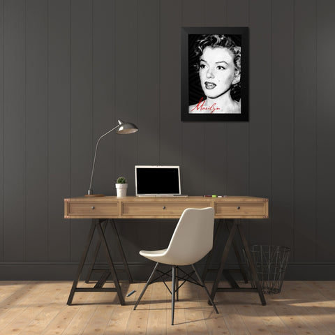 Monroe B Black Modern Wood Framed Art Print by Grey, Jace