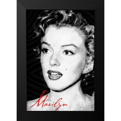 Monroe B Black Modern Wood Framed Art Print by Grey, Jace