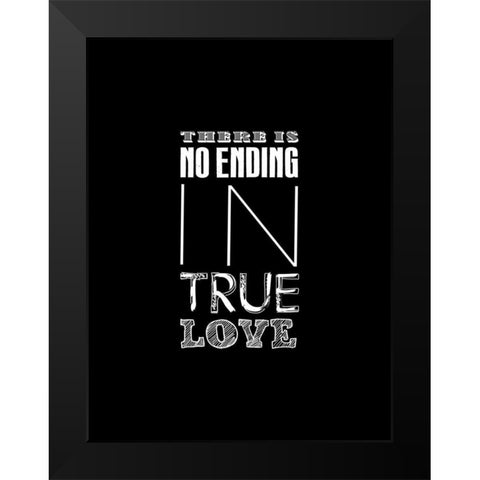 True Love 2 Black Modern Wood Framed Art Print by Grey, Jace