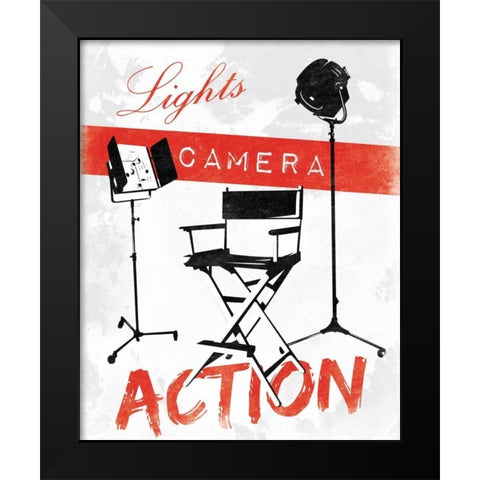 Cinema A Black Modern Wood Framed Art Print by Grey, Jace