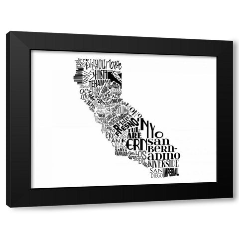 Cali Black Modern Wood Framed Art Print by Grey, Jace