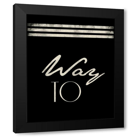 way_to Black Modern Wood Framed Art Print with Double Matting by Grey, Jace