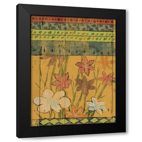 Spanish florals Black Modern Wood Framed Art Print by Grey, Jace
