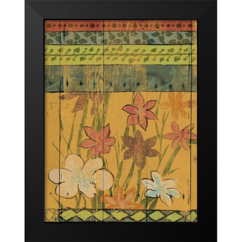 Spanish florals Black Modern Wood Framed Art Print by Grey, Jace