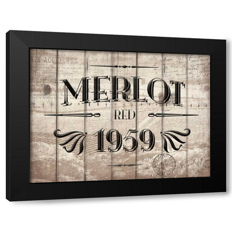 Merlot Black Modern Wood Framed Art Print with Double Matting by Grey, Jace