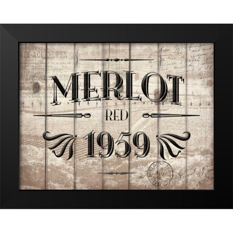 Merlot Black Modern Wood Framed Art Print by Grey, Jace
