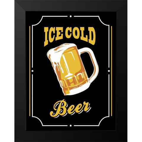 Ice Cold 2 Black Modern Wood Framed Art Print by Grey, Jace