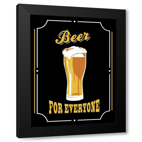 Beer 2 Black Modern Wood Framed Art Print with Double Matting by Grey, Jace