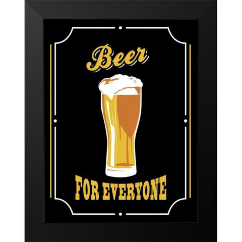 Beer 2 Black Modern Wood Framed Art Print by Grey, Jace
