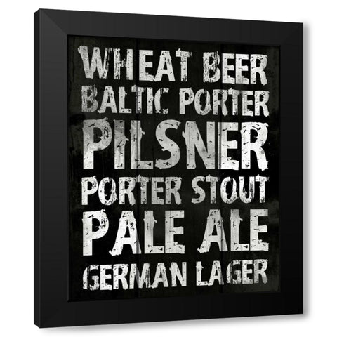 Wheat Beer Black Modern Wood Framed Art Print with Double Matting by Grey, Jace