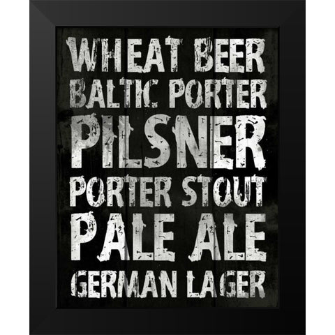 Wheat Beer Black Modern Wood Framed Art Print by Grey, Jace
