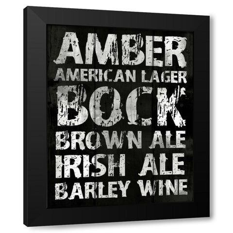Amber Black Modern Wood Framed Art Print with Double Matting by Grey, Jace