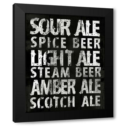 Sour Ale Black Modern Wood Framed Art Print by Grey, Jace