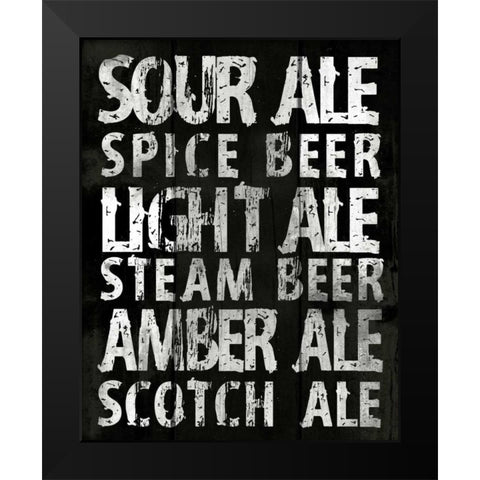 Sour Ale Black Modern Wood Framed Art Print by Grey, Jace