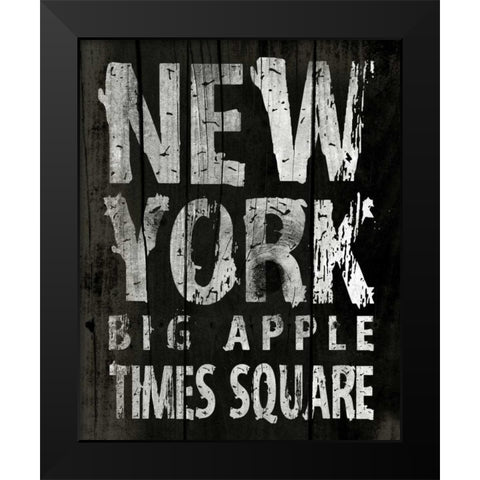 New York Mate Black Modern Wood Framed Art Print by Grey, Jace