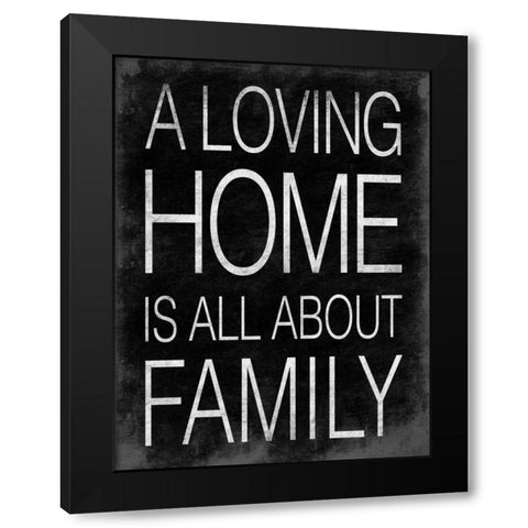 Loving Home Black Modern Wood Framed Art Print by Grey, Jace