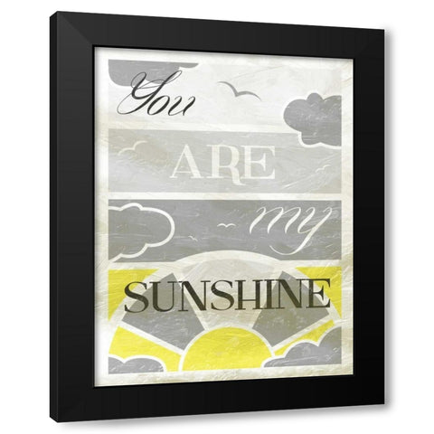 Sunshine Black Modern Wood Framed Art Print by Grey, Jace