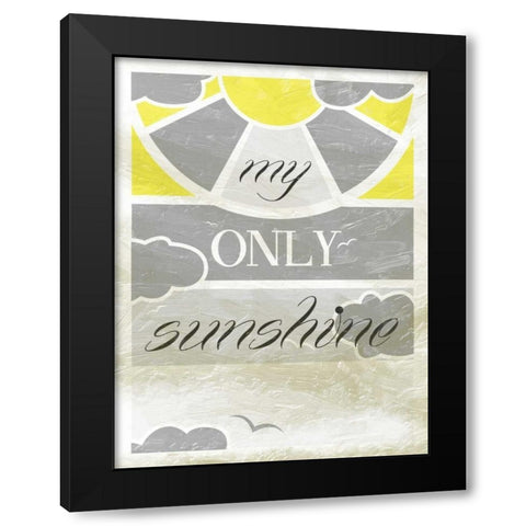 Sunshine Mate Black Modern Wood Framed Art Print by Grey, Jace