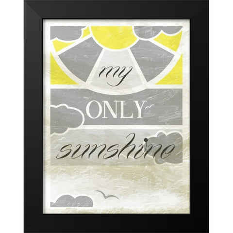 Sunshine Mate Black Modern Wood Framed Art Print by Grey, Jace