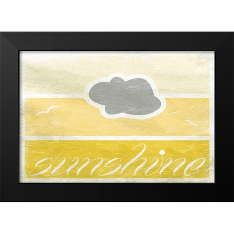 Sunshine Stag Black Modern Wood Framed Art Print by Grey, Jace