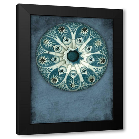 Blue Coastal Black Modern Wood Framed Art Print with Double Matting by Grey, Jace