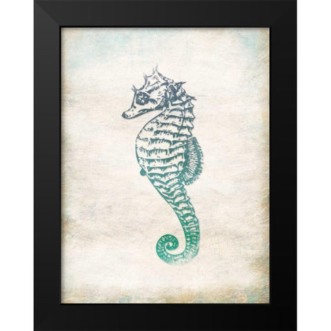 Seahorse Black Modern Wood Framed Art Print by Grey, Jace