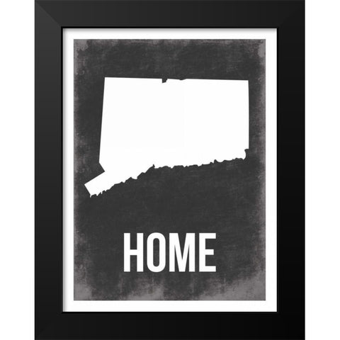CT home Black Modern Wood Framed Art Print by Grey, Jace