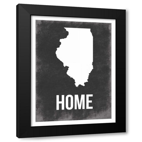 ILLinois Home Black Modern Wood Framed Art Print by Grey, Jace