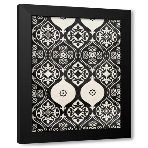 BI Pattern Black Modern Wood Framed Art Print with Double Matting by Grey, Jace