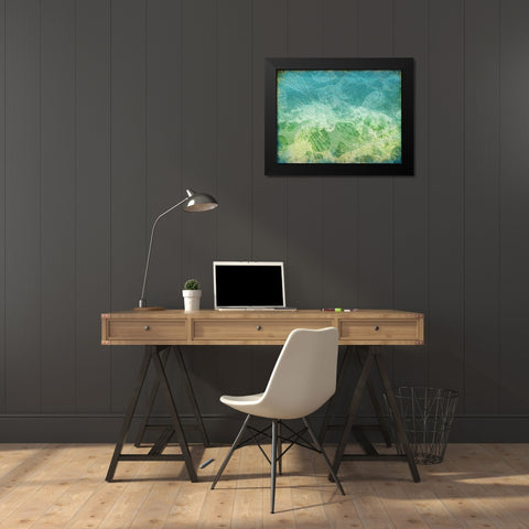 Beach Abstract Black Modern Wood Framed Art Print by Grey, Jace