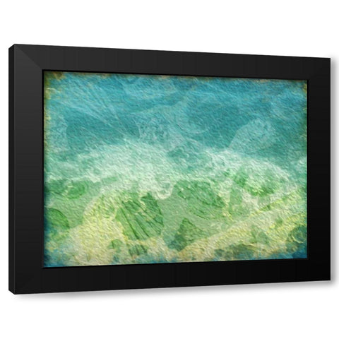 Beach Abstract Black Modern Wood Framed Art Print with Double Matting by Grey, Jace