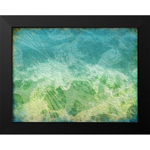 Beach Abstract Black Modern Wood Framed Art Print by Grey, Jace