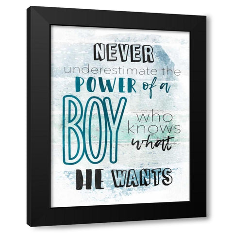 He Wants Black Modern Wood Framed Art Print with Double Matting by Grey, Jace