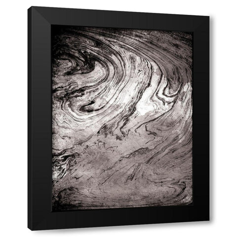 Grey Sea Marble Black Modern Wood Framed Art Print by Grey, Jace