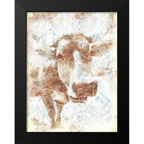 Copper Cow Black Modern Wood Framed Art Print by Grey, Jace