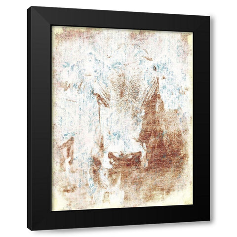 Copper Cow Again Black Modern Wood Framed Art Print by Grey, Jace