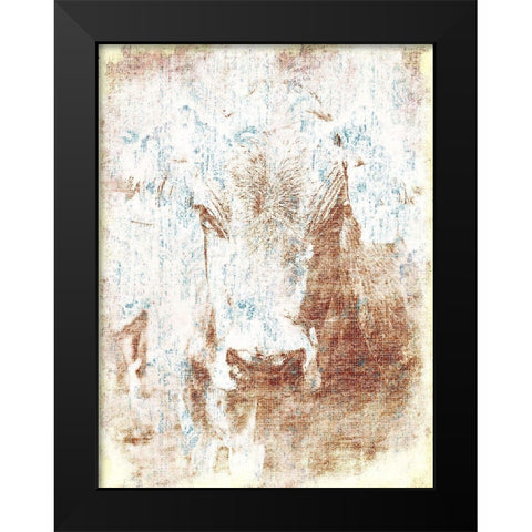Copper Cow Again Black Modern Wood Framed Art Print by Grey, Jace
